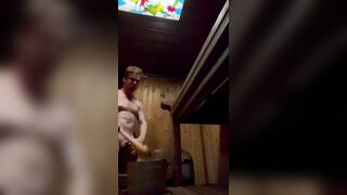 Jill Off Instructions: Caught Jerking off My Penis In The Sauna By A Concupiscent Spa Guest.
