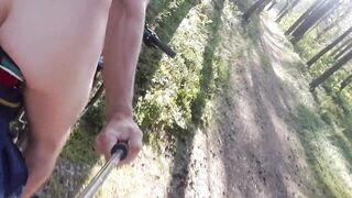 Short movie scene ???? Nude on a bike ???? in the park????