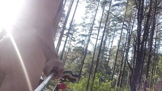 Short movie scene ???? Nude on a bike ???? in the park????