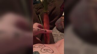 Carrot in twat