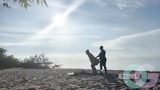 We miss summer! Doggy style and oral-job on a public beach..