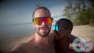 We miss summer! Doggy style and oral-job on a public beach..