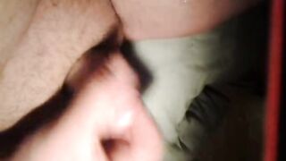 teen overweight male with small wang try to get hard once more after spunk fountain