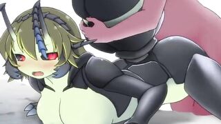 yiff animation Doggy style creampie