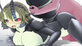 yiff animation Doggy style creampie