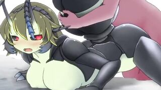 yiff animation Doggy style creampie