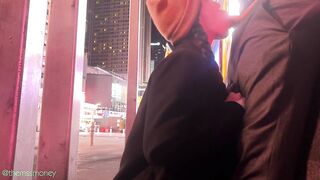 EXCEEDINGLY RISKY ORAL JOB BEHIND POLICE STATION IN NYC