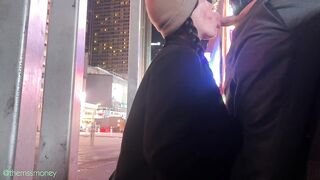 EXCEEDINGLY RISKY ORAL JOB BEHIND POLICE STATION IN NYC