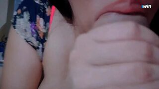 Stepmom cums on stepson's wang, real homemade sex.