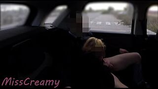 Risky Sex in Public! My Wife Caught Giving a Oral sex in a Car! - MissCreamy