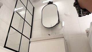 Hot and lustful blond mother I'd like to fuck wife in the washroom with a brassiere to not cover her nipps or large bazookas sufficiently wishes attention