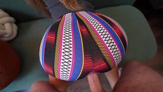 Banged a gal with a large butt in torn leggings