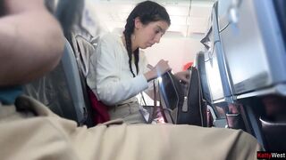 Public Penis Flashing in Airplane - Cutie Brought Me To Cum In two Minutes