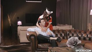 Lengthy Hard Shlong Pierced Throughout Lana Roys Mouth And Vagina