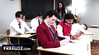 No thing Beats the Summer School Heat Like Their Large Knobs Inside the Teacher's Throat