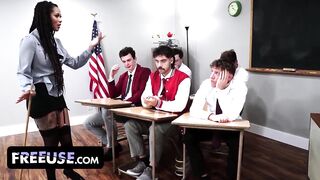 No thing Beats the Summer School Heat Like Their Large Knobs Inside the Teacher's Throat