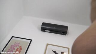 Curvy booty shaking and pov face sitting in ebony leggins and shiny spandex leggins