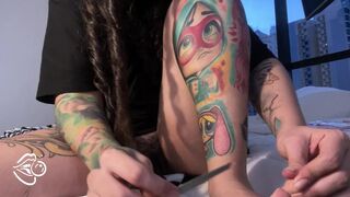 I let my stepdad see during the time that I get a manicure