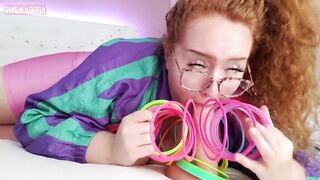 lustful step-sister sucks & mouth screws u with a slinky, gets biggest facial