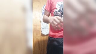 Masturbandome pija de 17cm