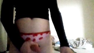 Rock beauty plays with her hard rod