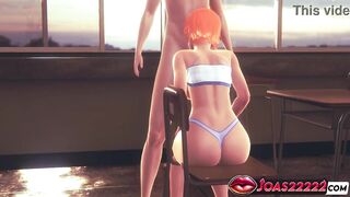 Sexy Redhead Gwen In Bikini Sucks Ramrod Deepthroat - Large Booty & Melons in CG Animation Sweetheart Choose two