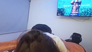 Neighbour invites me to watch La Rosa De Guadalupe and ends up giving me a great oral job.