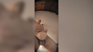 moist Spunk fountain in Slow Motion close up