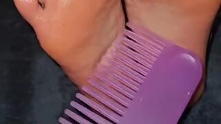 Foot fettish tickling