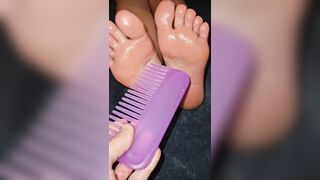 Foot fettish tickling