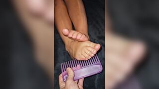 Foot fettish tickling