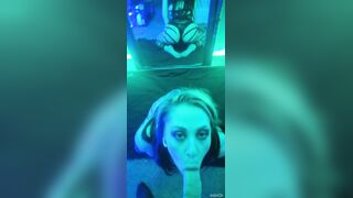 Sucking wang and getting spanked with a thong