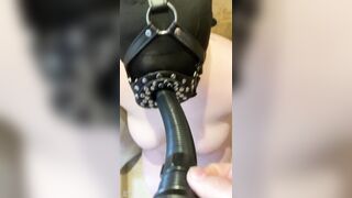 Obese Gothic Wench Takes her Daddys’ Corpulent Shlong and drinks his void urine, While fastened up and blindfolded!