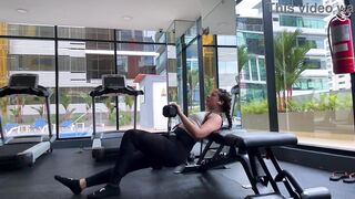 Smell my indecent bush and my perspired booty after training