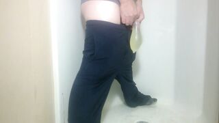 Pissing in a cock-sock