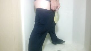 Pissing in a cock-sock