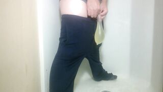 Pissing in a cock-sock