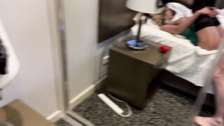 Leona takes the final remaining cum on her cunt