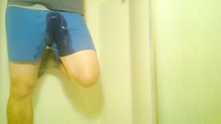 Joy pissing in the shower previous to I cum