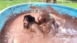 Jani vs Zoey Mud Wrestling part 1