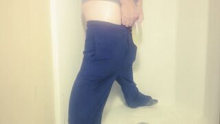 Being Nasty in the Suburbs Pee Compilation with cumming and fuck-rubber pissing