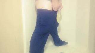 Being Nasty in the Suburbs Pee Compilation with cumming and fuck-rubber pissing