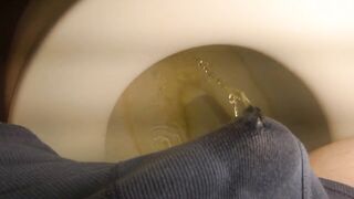 Pissing boxers on the lavatory