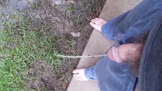 Pissing in the rain