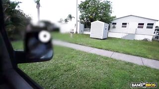 golden-haired cutie take a large ebony schlong on the bus