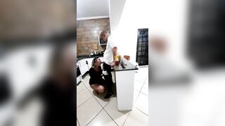 That babe had anal invasion with the bartender hidden in the pantry.