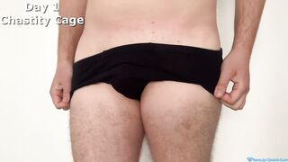 Chastity Cage Challange - Day 1/15 - Lets try to not cum 15 Days!