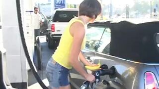 Getting Her Feet Messy at the Car Wash
