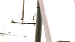 Exposing Her Exposed Feet in Pink Latex