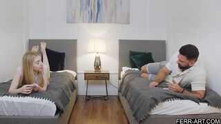 Cute teen lost a wager and gets to fastened down by her step brother - Enchanting Lina